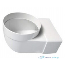 Līkums ar diametru plastmasas 220x55 / Ø 125 - 90° 